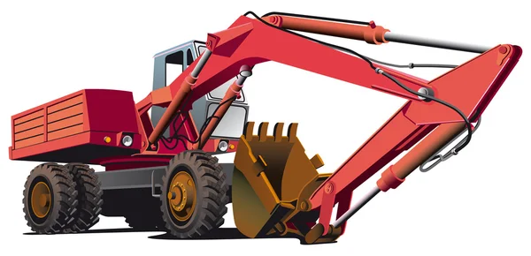 Old-fashioned excavator — Stock Vector