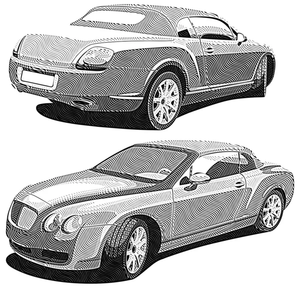 Luksusowy car_engraving — Wektor stockowy