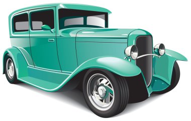 Classical hot rod clipart