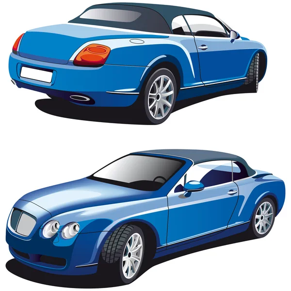 Luksus niebieski samochód — Wektor stockowy