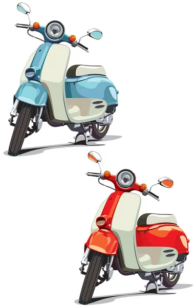 Old-fashioned scooter — Stock Vector