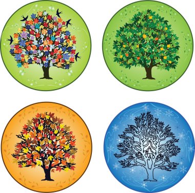 4 seasons clipart