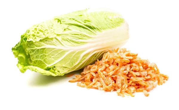 Cabbage and shrimps — Stock Photo, Image