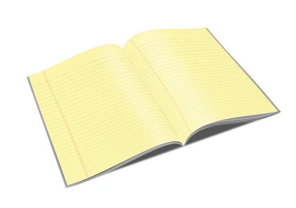 笔记本用黄色叶子 — 图库照片