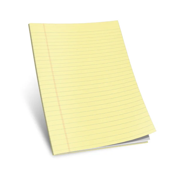 Cuaderno con hojas amarillas — Foto de Stock