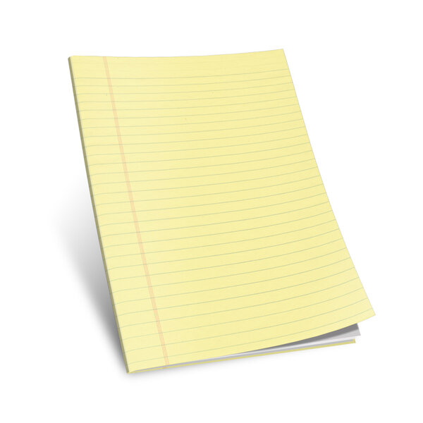 Notebook with yellow leaves