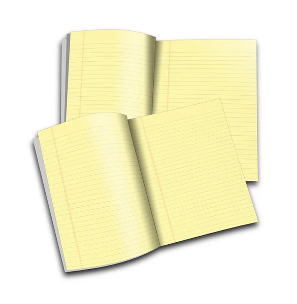 Cuaderno con hojas amarillas —  Fotos de Stock