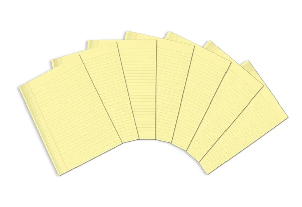 Notebook s žluté listy — Stock fotografie