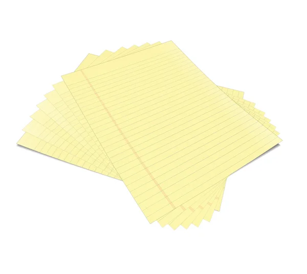 笔记本用黄色叶子 — 图库照片