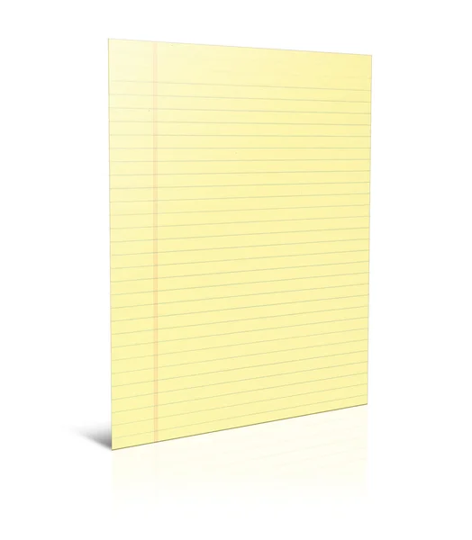 Notebook s žluté listy — Stock fotografie