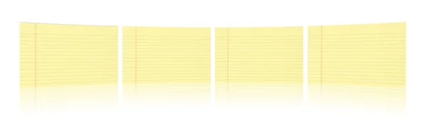 Caderno com folhas amarelas — Fotografia de Stock