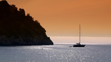 ibiza, İspanya Akdeniz ada manzaraları