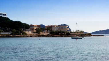 ibiza, İspanya Akdeniz ada manzaraları