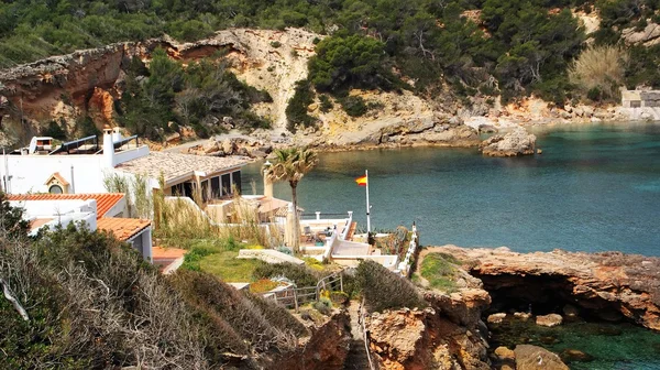 Vistas desde Ibiza, isla mediterránea en España — Foto de Stock