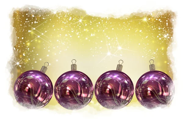 Ilustración de tarjetas de Navidad mostrando bolas de Navidad —  Fotos de Stock