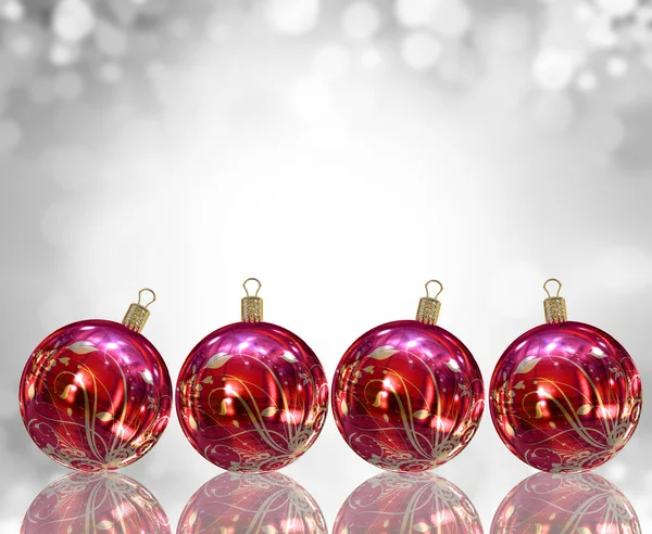 Ilustração do cartão de Natal mostrando bolas de Natal — Fotografia de Stock