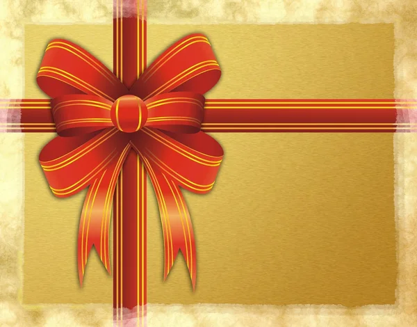 Christmas gift with red ribbon — Stock Photo, Image