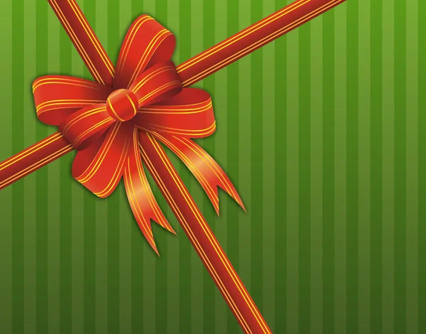 De gift van Kerstmis met rood lint — Stockfoto