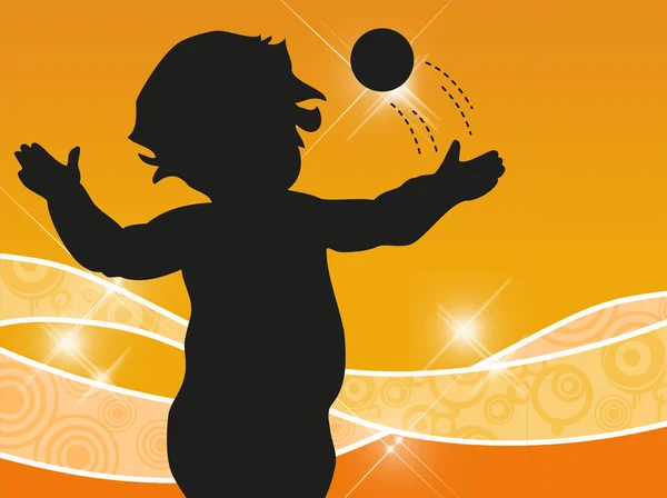 Illustration of baby playing — Stock Photo, Image