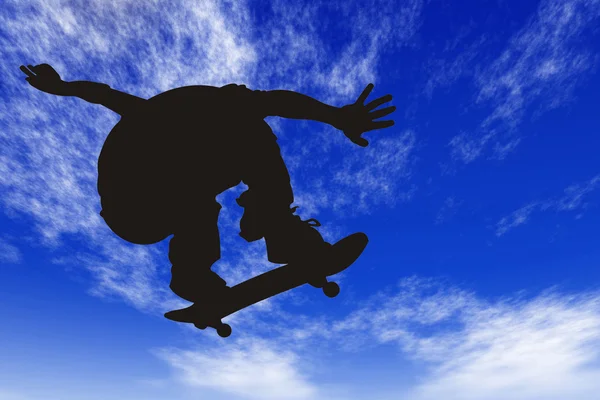 stock image Illustration of teenager with skateboard