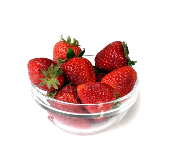 Beauty Red Strawberry Isolated White Background — Stock Photo, Image