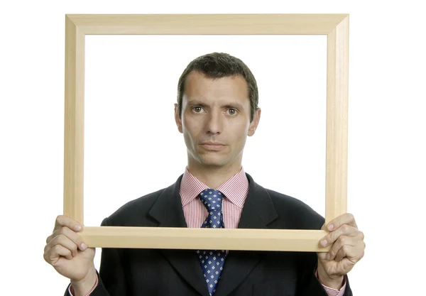 Jonge Business Man Portret Een Frame — Stockfoto