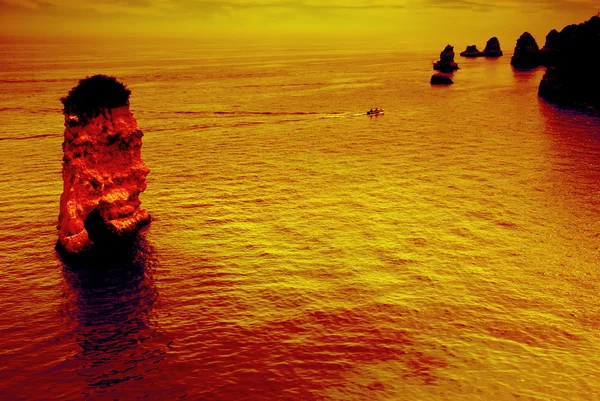 Rock Oceánu Jihu Portugalska — Stock fotografie