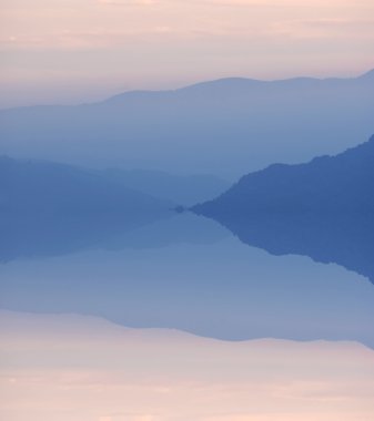 Mountains layers at the portuguese national park clipart