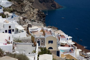 thira adlı Yunan Adası santorini görünümünü