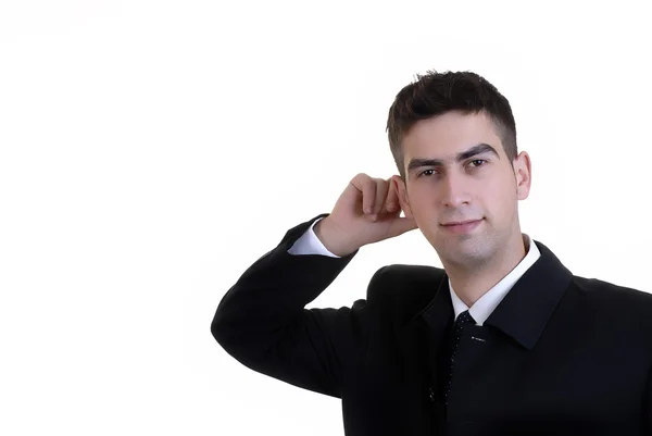Young Business Man Portrait White Background — Stock Photo, Image