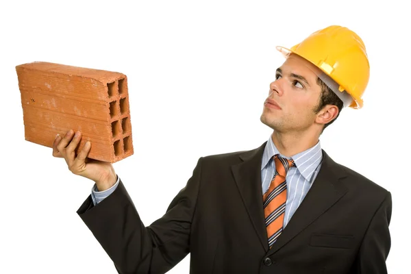 Homem de tijolo — Fotografia de Stock