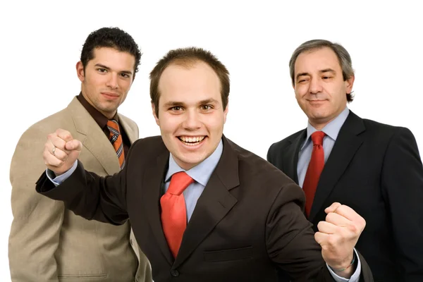 Drei Geschäftsmann Isoliert Auf Weißem Hintergrund — Stockfoto