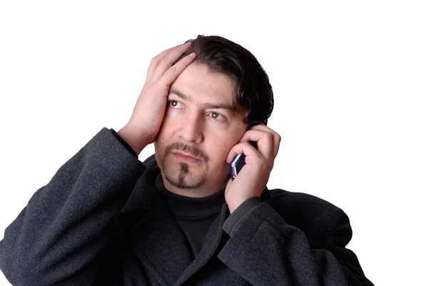 Young Casual Man Talking Phone — Zdjęcie stockowe