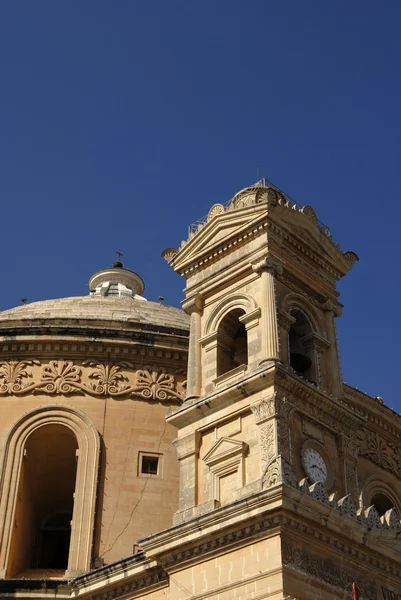 Malta Antik Kilise Kule Katedral Detay — Stok fotoğraf