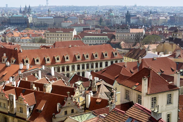Şehir Prag Çek Cumhuriyeti Nde Gelen Yukarıdaki — Stok fotoğraf