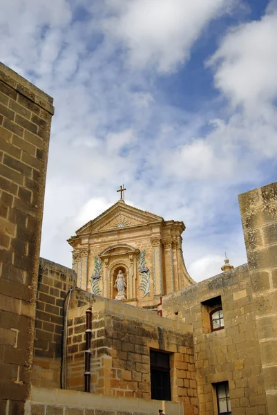 Staré Kostelní Věž Malta Katedrála Detail — Stock fotografie