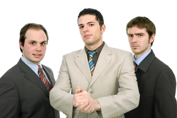 Three Business Men Isolated White Background — Stock Photo, Image