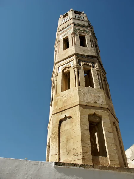 Παλαιός Πύργος Τζαμί Στο Μοναστήρι Στην Τυνησία — Φωτογραφία Αρχείου
