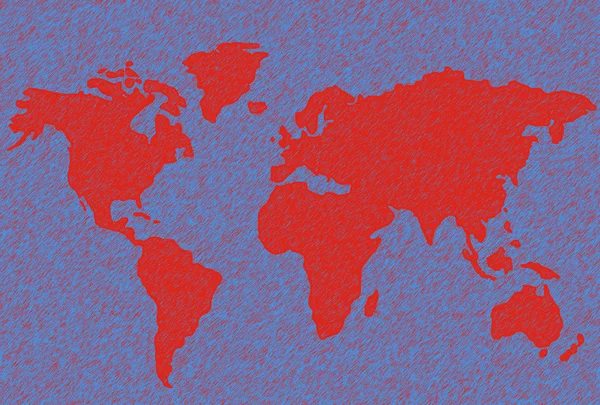 Иллюстрация Карты Мира — стоковое фото
