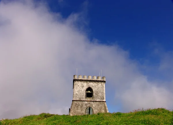 Azores White Castle Top Hill — Stock Photo, Image