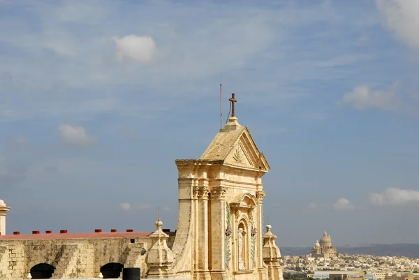 Starożytny Kościół Szczegółowo Maltę — Zdjęcie stockowe