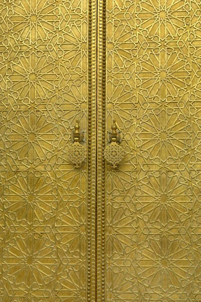 Χρυσή Πόρτα Λεπτομέρεια Ένα Σπίτι Στο Μαρόκο — Φωτογραφία Αρχείου