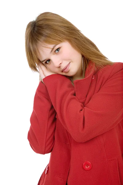 Young Casual Blonde Woman Close Portrait — Stock Photo, Image