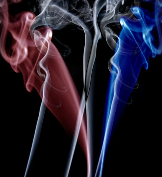 Abstrato Fumaça Colorida Fundo Preto — Fotografia de Stock