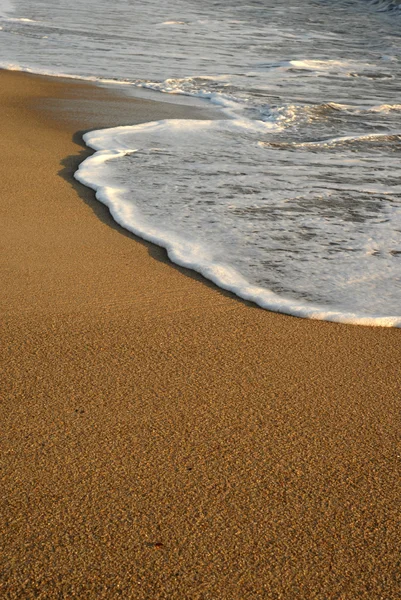在海滩上的沙子波 — 图库照片