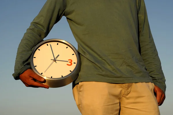 시계와 남자의 — 스톡 사진