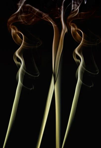 Színes Füst Fekete Háttér Absztrakt — Stock Fotó