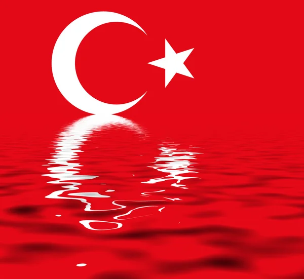 Турция Красно Белый Флаг Иллюстрация Компьютер Создан — стоковое фото