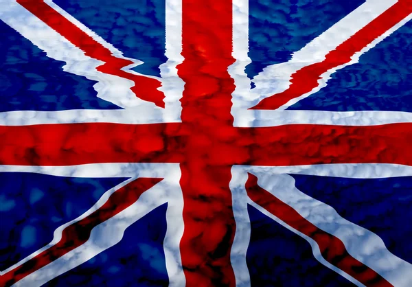Birleşik Krallık Bayrağı Ilüstrasyonu Bilgisayar Üretimi — Stok fotoğraf