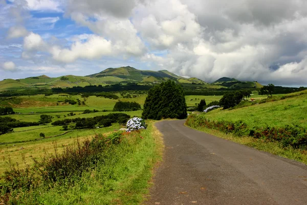 Landscape Road Sao Jorge Island Azores — Stock Photo, Image